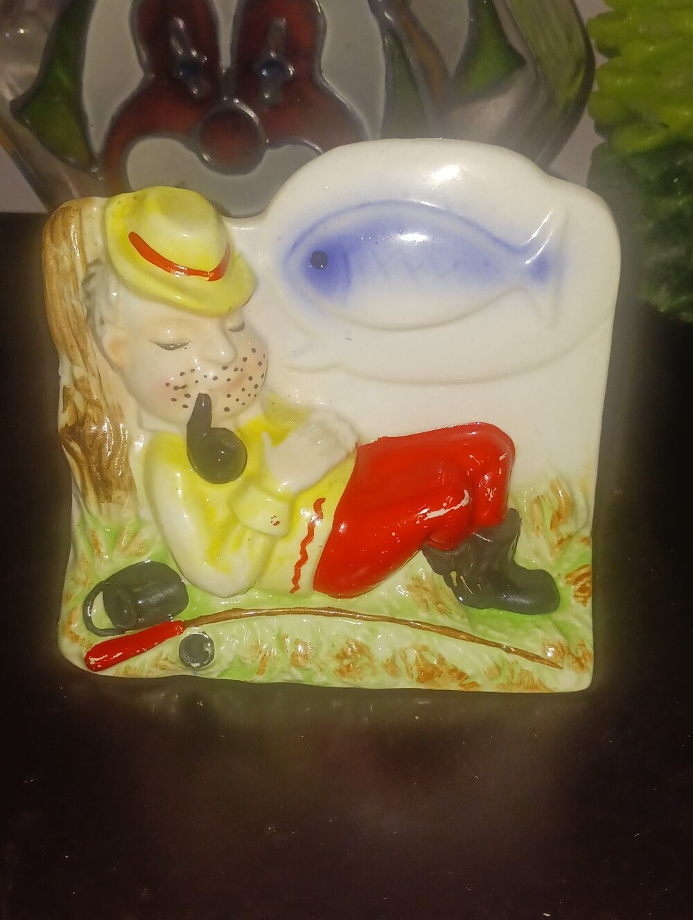 Inarco Vintage Napkin Holder Sleeping Fisherman